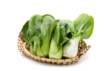 Fresh chinese cabbage on white background