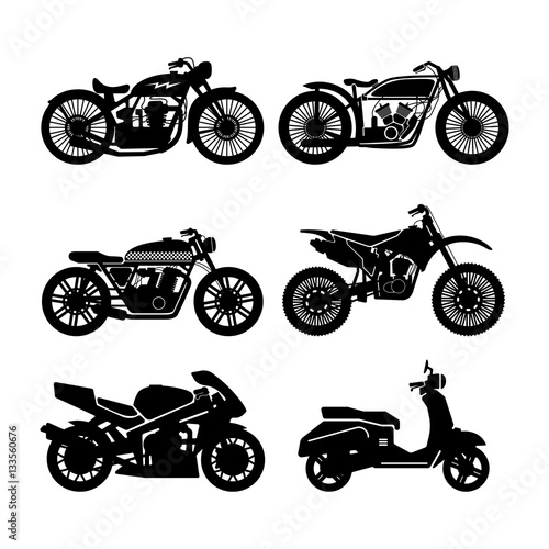 Fotografija  Motorcycle Icons set.
