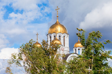 Canvas Print - Russian orthodox church. Temple of the Martyr St. George in Sama