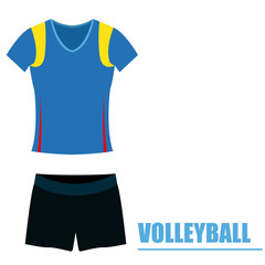 Sticker - Isolated volleyball uniform on a white background, Vector illustration