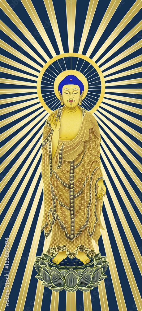 阿弥陀如来お東Stock Illustration | Adobe Stock