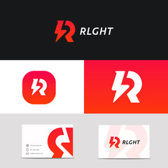 Sticker - Creative R letter logo icon sign vector design