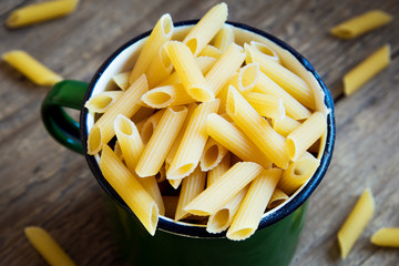 Poster - Uncooked raw penne pasta