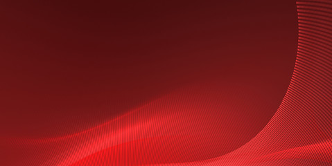 Wall Mural - abstract red wave on black background