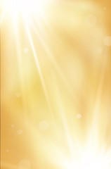 Wall Mural - golden abstract background with shiny rays