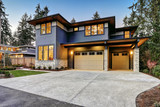 Fototapeta  - Luxurious new construction home in Bellevue, WA