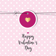 Wall Mural - Valentine's card with copy space. Template. Graphic design element