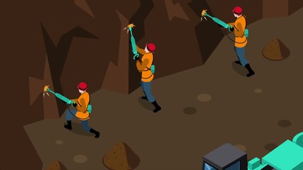 Poster - Blockchain mining video animation footage