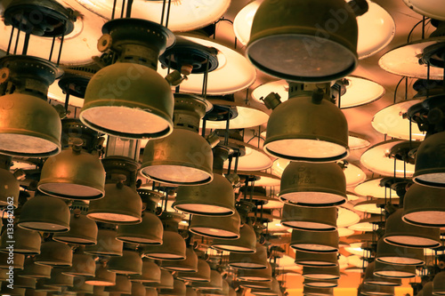 Group Of Pattern Of Old Vintage Storm Lanterns Hurricane Lamp