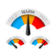 Cold, warm and hot temperature gauges