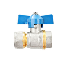 Wall Mural - Plumbing valve, isolated on white