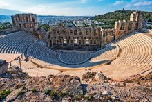 Ancient Theatre At The Acropolis In Athens Greece