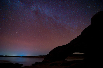 Wall Mural - milky way galaxy and stars in night sky.