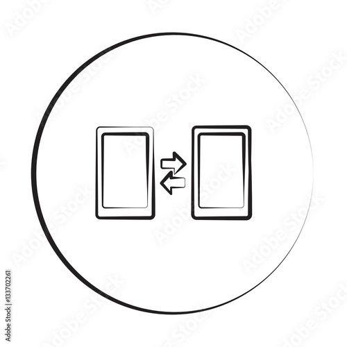 Fotografia, Obraz Black ink style Pairing icon with circle