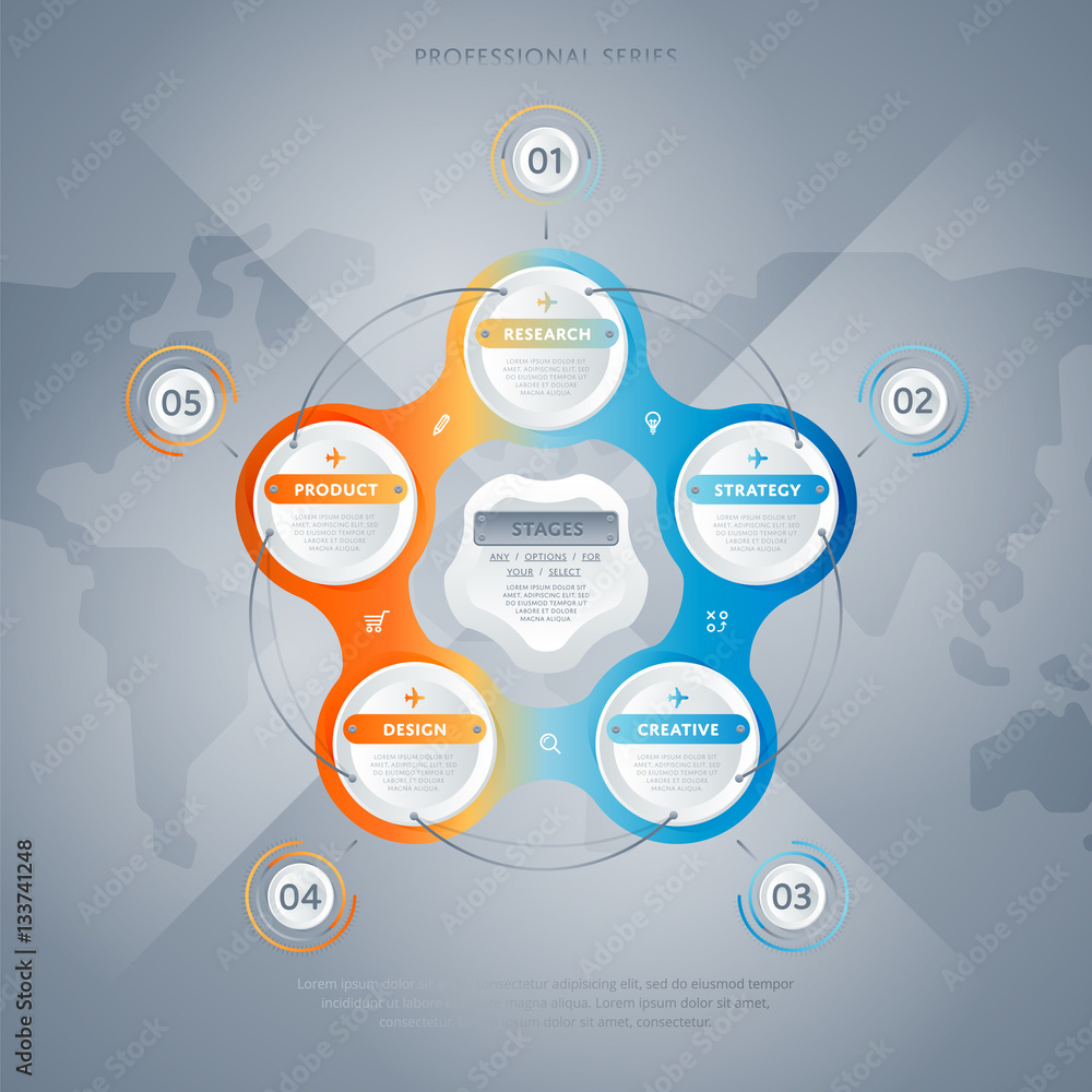 Business infographics concept vector illustration. Data visualization ...