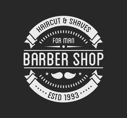 Wall Mural - Vintage barber shop logo and beauty spa salon badge.