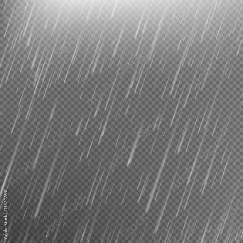 Fotografie, Obraz Rain transparent template background. EPS 10