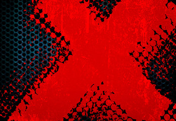 Poster - abstract metal mesh background