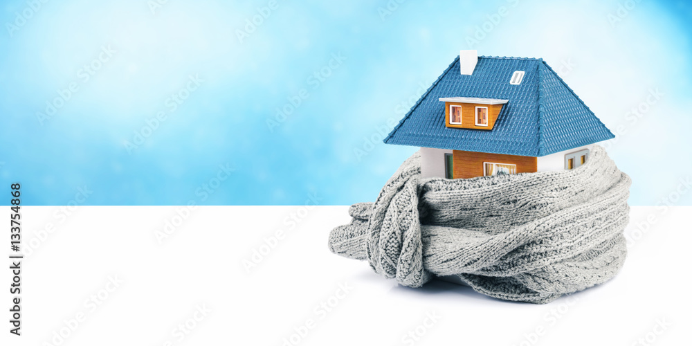 house insulation concept. copy space - obrazy, fototapety, plakaty 