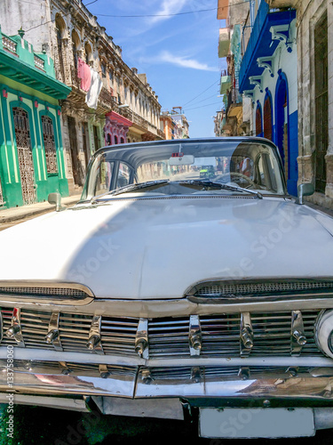 Vászonkép Vintage classic american Impala car car in Havana, Cuba