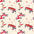 © PikePicture - Vector Pattern 50s. Backdrop 1950s retro style.