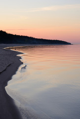 Wall Mural - Ladoga lake at sunset.