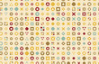 © PikePicture - Vector Pattern 50s. Backdrop 1950s retro style.
