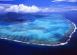 Luftaufnahme von Bora Bora in Französisch Polynesien