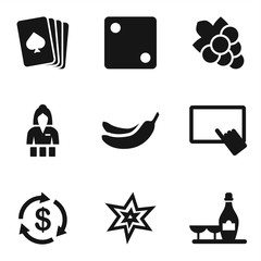 Sticker - Set of 9 Casino Filled icons