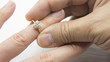 © Sasipixel - ring wedding engage hand hold diamond gold