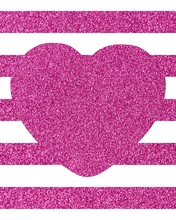 Background Of Horizontal Glittery Pink Stripes With A Big Heart In The Middle With Copy Space The Theme Of Love And Valentines Day Idea For Greeting Card Rectangular Orientation Texture Glitter
