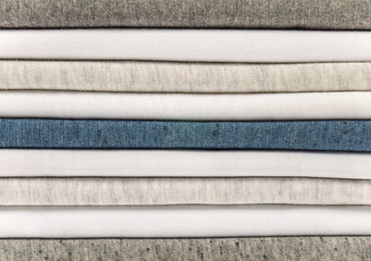 Wall Mural - Stack of cotton t-shirts