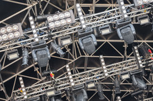 Large Music Festival Lighting Rig - Equipment Identification Removed