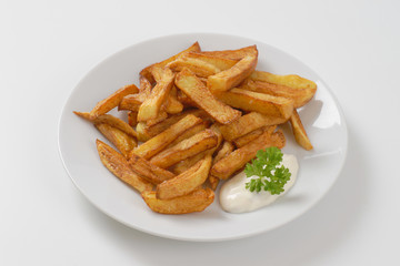 Canvas Print - fried chipped potatoes