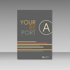 Sticker - Vector simple brochure design for your report