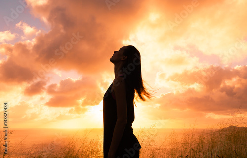 Fotografie, Obraz Young woman feeling free and full of life!