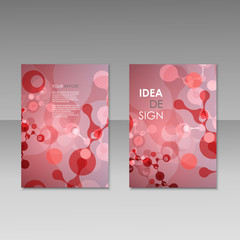 Wall Mural - Geometric abstract modern colorful brochure templates, design elements, molecule background