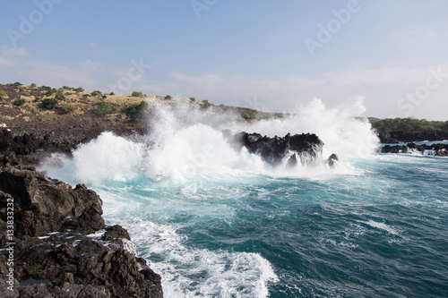 Fotografija Wellen, Riesenwelle, Küste, Hawaii, Big Island, Meer, Wasser, USA
