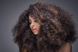 © neonshot - Beauty portrait of girl with afro.