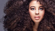 © neonshot - Beauty portrait of girl with afro.