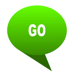 Poster - go green bubble icon