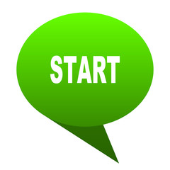 Poster - start green bubble icon