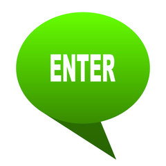 Poster - enter green bubble icon