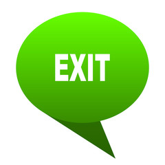 Poster - exit green bubble icon