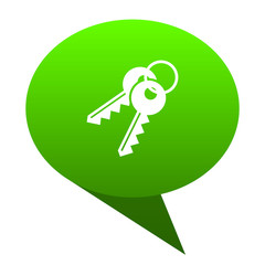 Poster - keys green bubble icon