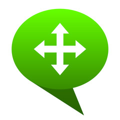 Poster - arrow green bubble icon