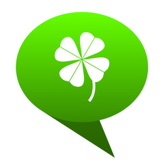 Aufkleber - four-leaf clover green bubble icon