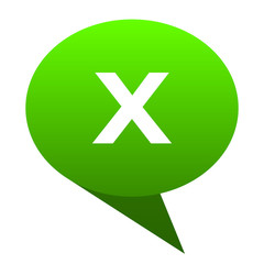 Poster - cancel green bubble icon