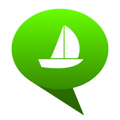 Poster - yacht green bubble icon