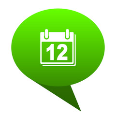 Aufkleber - calendar green bubble icon